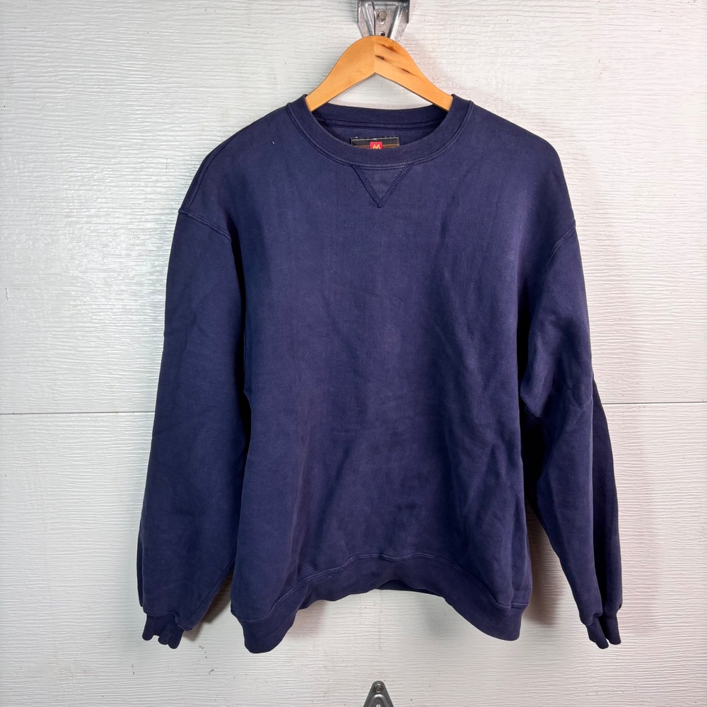 1990s Russell Athletic Blank Sweatshirt Member's Mark Navy Crewneck Large